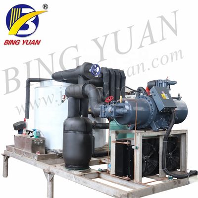 เครื่องทำน้ำแข็งเกล็ดที่มีประสิทธิภาพสูงเครื่องทำน้ำแข็งเกล็ดอุตสาหกรรมอัตโนมัติ 15T เครื่องทำน้ำแข็งความจุรายวัน