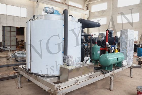 34.31KW 2200KG สแตนเลส 10 ตันเครื่องทำน้ำแข็งหิมะ