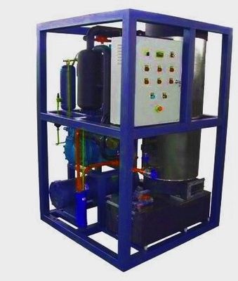 R404A 4.5KW 220 โวลต์ 1TPD เครื่องผลิตน้ำแข็งหลอด
